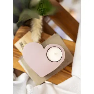 Heart-Shaped Concrete Candle Holders – Handmade Large Heart.Unique Home Décor & Mother’s Day Gift