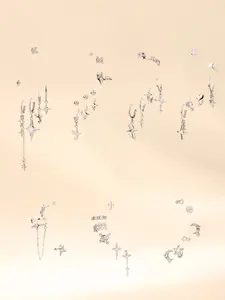 2024 New Style Mixed Shape Earrings Set, Dangle Earrings Set, Stud Earrings Jewelry, Fashionable Earrings for Women & Girls, Fashion Jewelry Party, Trendy All-match & Exquisite Jewelry for Birthday Gift