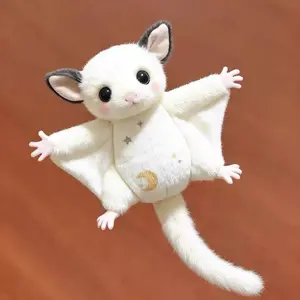 Cute Sugar Glider Plush Keychain Pendant |   Soft Flying Squirrel Stuffed Animal Charm for Backpack Bag Decor, Kawaii Mini Plushie Toy Gift for Kids Girls Adults Birthday Party Favors
