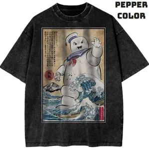 Stay Puft Marshmallow Man Shirt, Ghostbusters Shirt, Horror Movie Shirts, Crew Neck Casual Tshirt, Vintage Graphic Tees, Unisex Halloween T-Shirt Gifts For Men Women Streetwear Top Menswear Womenswear