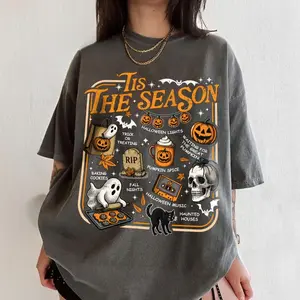 Halloween Tis the Season Shirt - Spooky Season Tee, Retro Halloween Aesthetic Shirt , Women's Halloween Shirt