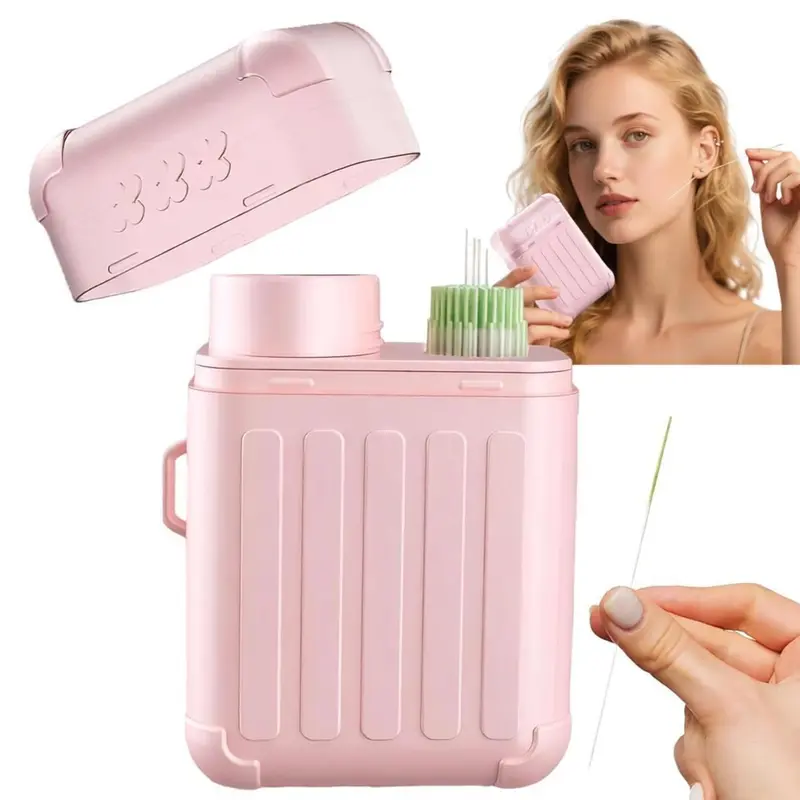 Ear Piercing Cleaning Kit for Adults - Ear Canal Cleaner, 240 Disposable Floss, 15ml Gentle Cleansing Aftercare Solution, Deodorizing Portable Tool for Everyday Hole Care