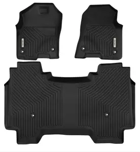 YITAMOTOR Floor Mats Custom Fit for 2019-2024 Dodge Ram 1500 Crew Cab (New Body), with 1st Row Bucket Seats, No Rear Under-seat Storage Box, Black TPE All-Weather Includes 1st, 2nd Row Full Set