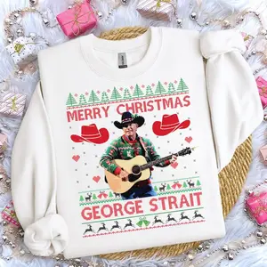 #GeorgeStrait Christmas 2025 Sweatshirt,Vintage Country Music Western Sweater For Fan Vintage Gift Crewneck, Womenswear's Top
