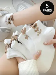 Women's Outdoor Socks Set, New Cute Design, Lightweight Breathable Comfort, Casual Wear Suitable for All Seasons, Sports Socks