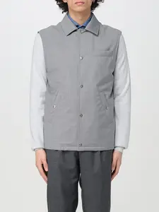 BRUNELLO CUCINELLI MEN'S LIGHT GREY WOOL JACKET