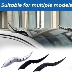 Car Dragon Horn Decorative Curved Spoiler, Cool Fluid Car Roof Wing, Creative Unique Car Emblem Accessory, Fits Most Models