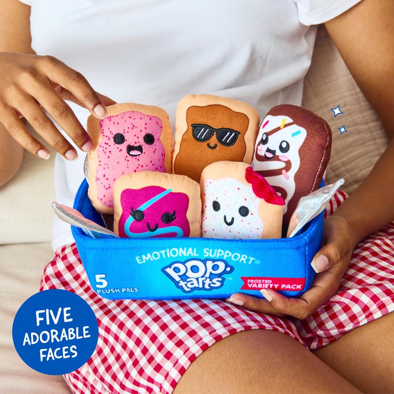 Pop-Tarts Emotional Support by Relatable – Snack-Inspired Pals, Full of Bite-Sized Plushies and Cute Stuff, Unexpected Funny Gifts for Loved Ones, Includes 5 Plush Pals with Plush Box