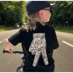 Ballin' Youth Shirt, Camo Baseball Youth Shirt, Youth Hunting Shirt, Comfortable Fit Youth Shirt, Vintage Camo Boy Shirt, Camo Girl Shirt