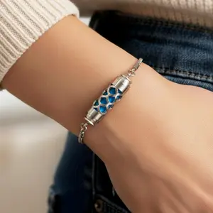 New Stainless Steel Perfume Diffuser Bracelet - Adjustable Length, Unisex Daily Fragrance-Boosting Bracelet
