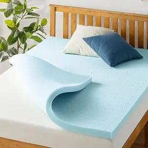 New Best Price Mattress 2 Inch Ventilated Memory Foam Topper Queen Size Blue for Enhanced Comfort and Support