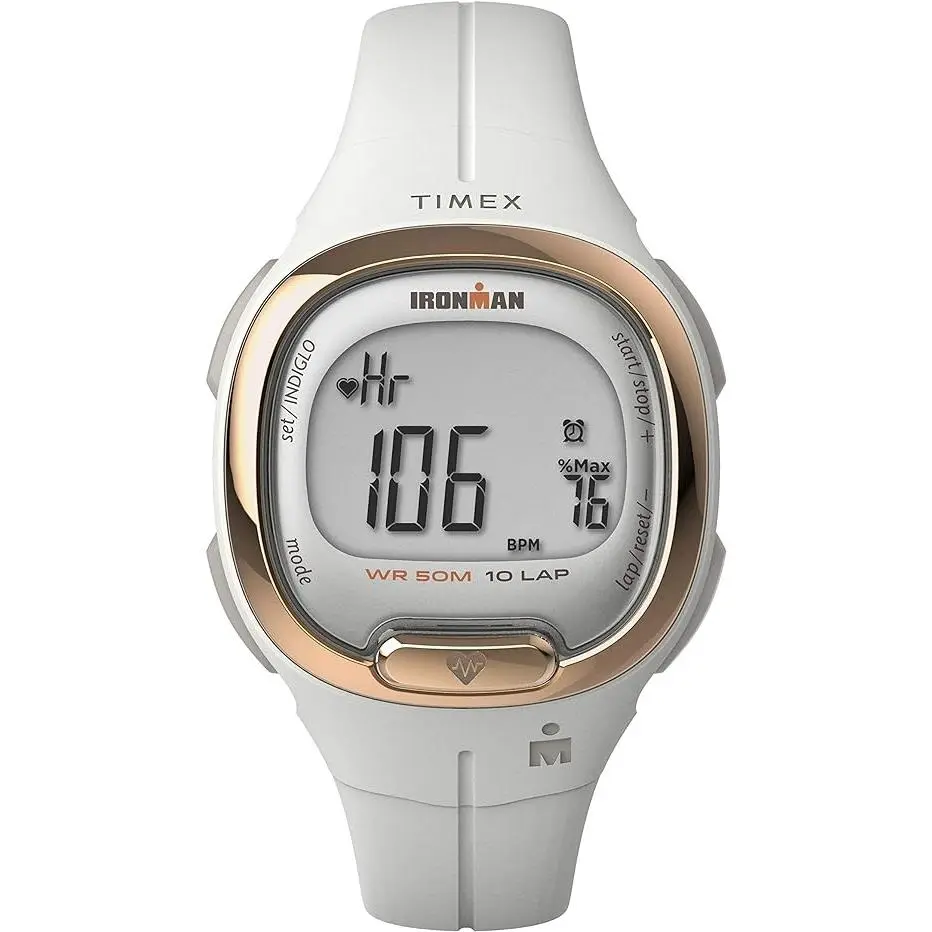 TIMEX T10 ROSE GOLD-TONE RESIN WATCH TW5M40400