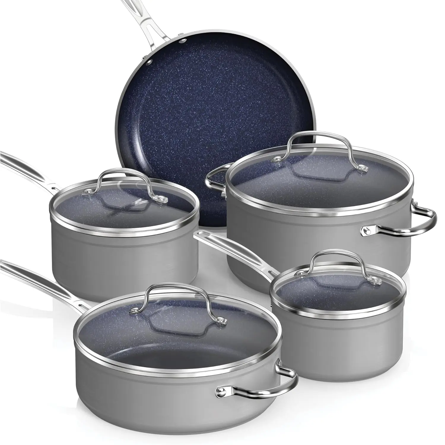 Nuwave Duralon Blue Non-Stick Cookware 9-Piece Set Nuwave Duralon Blue Non-Stick Cookware 9-Piece Set