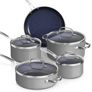 Nuwave Duralon Blue Non-Stick Cookware 9-Piece Set