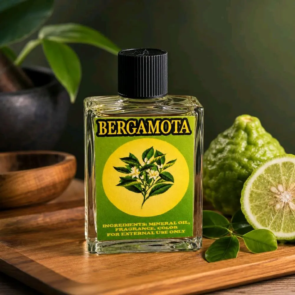 Bergamota Spiritual Oil | Bergamot Oil for Prosperity, Attraction & Positive Energy | 1/2 oz