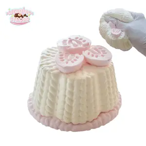 WenQing Taba Squishy Handmade Taba Squishy Toys Full silicone reborn squishy, fidget toys, Taba Squishy, Strawberry Pudding 319g, Gifts for Girls and Boys Scented Slime Fluff Slimes