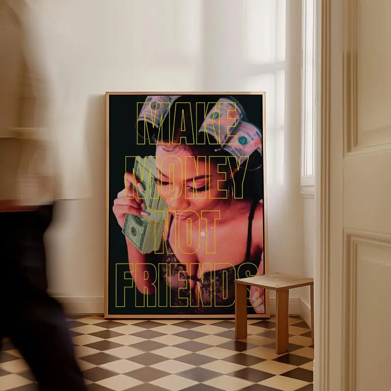 Boss Babe Poster, Make Money Quote, Hustle Culture Wall Art