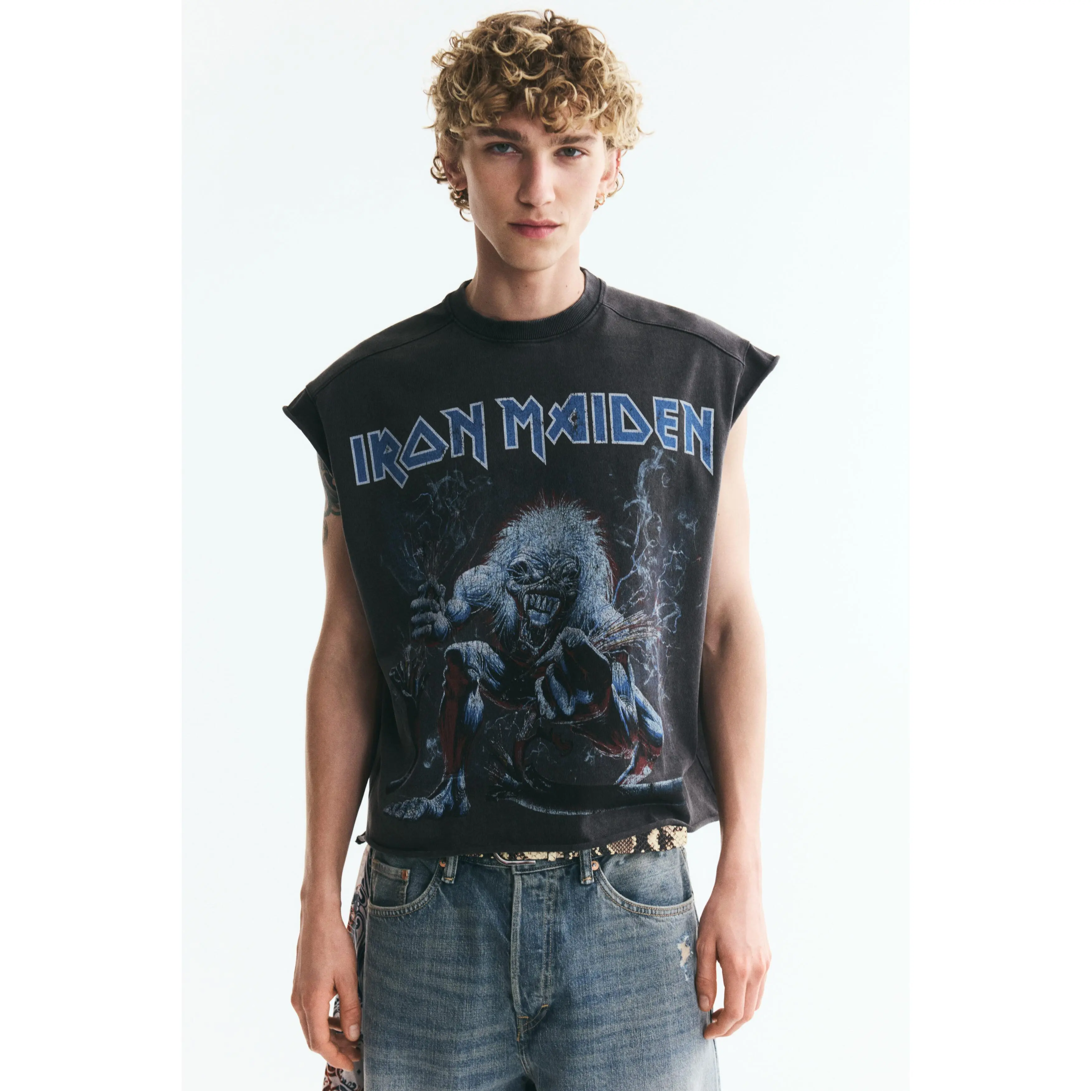 H&M Oversized Fit Printed boxy vest top