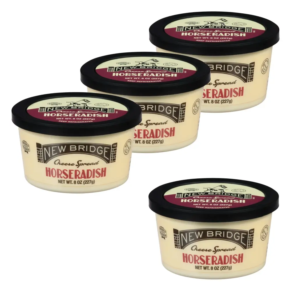 New Bridge Horseradish Cheese Spread, 8 Oz, 4 Pack