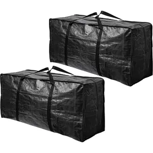68.5 GAL 2 Pack XXL   Heavy Duty Stronger Handles Storage Bags Moving Totes Zippered  Wrap Around Handle Storage Totes
