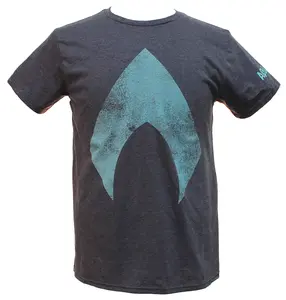 DC Comics Justice League Movie Men's Aquaman Logo T-Shirt