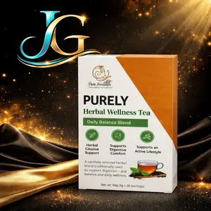 Purely Herbal Wellness Tea Daily Balance Blend Supports Digestive Comfort & Active Lifestyle 84g 28 Tea Bags