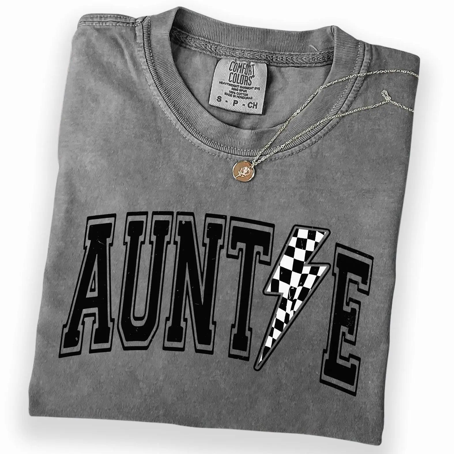 Comfort Colors Auntie Shirt, Lightning Bolt Auntie Graphic Tee, Aunt Shirt, Gift for Aunties