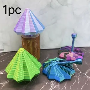 Expand Sensory Stress Relief Fidget Star-Shaped 3D Printed Creative Gyroscope, Fun Octagonal Handle Adult New Year Gift, Decompression Toy