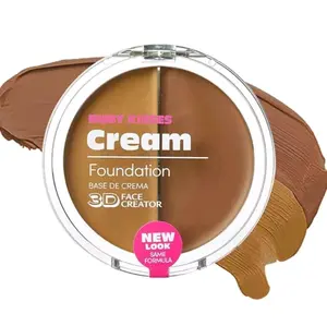 Rubykisses  RDF12 Cream Foundation Duo 3D Face Creator - New Look Same Formula for Flawless Coverage Level  RDF12