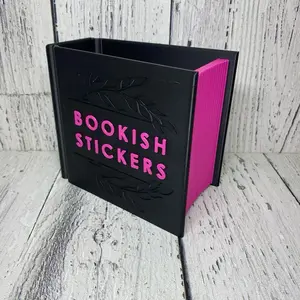 Bookish stickers box bookshelf decor