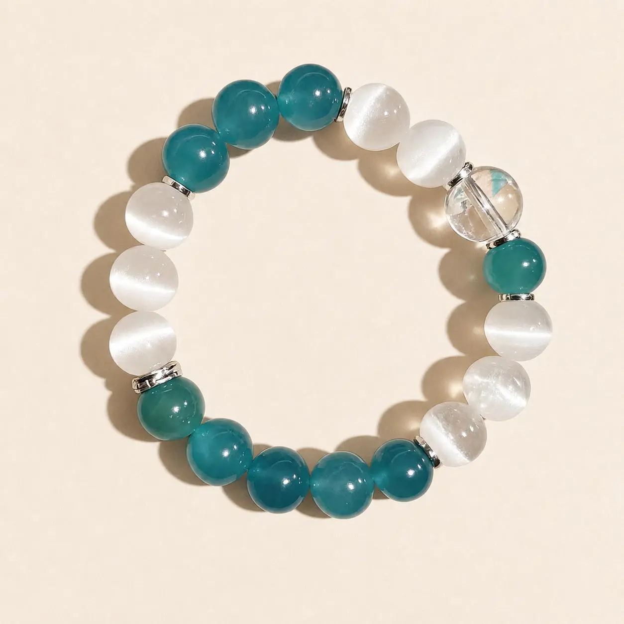 DIY015- Mediterranean Mint Amazonite & Selenite Bracelet
