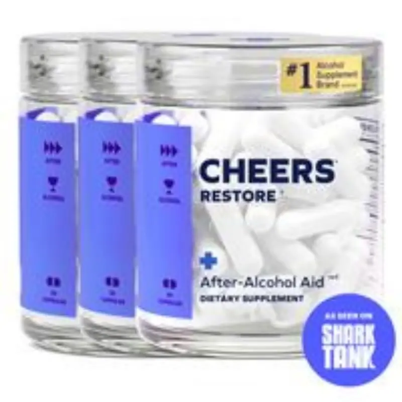 Cheers R&R Combo | Restore + Relief | After Drinking Next-Day Relief | L-Theanine + Ginger | Made In The USA