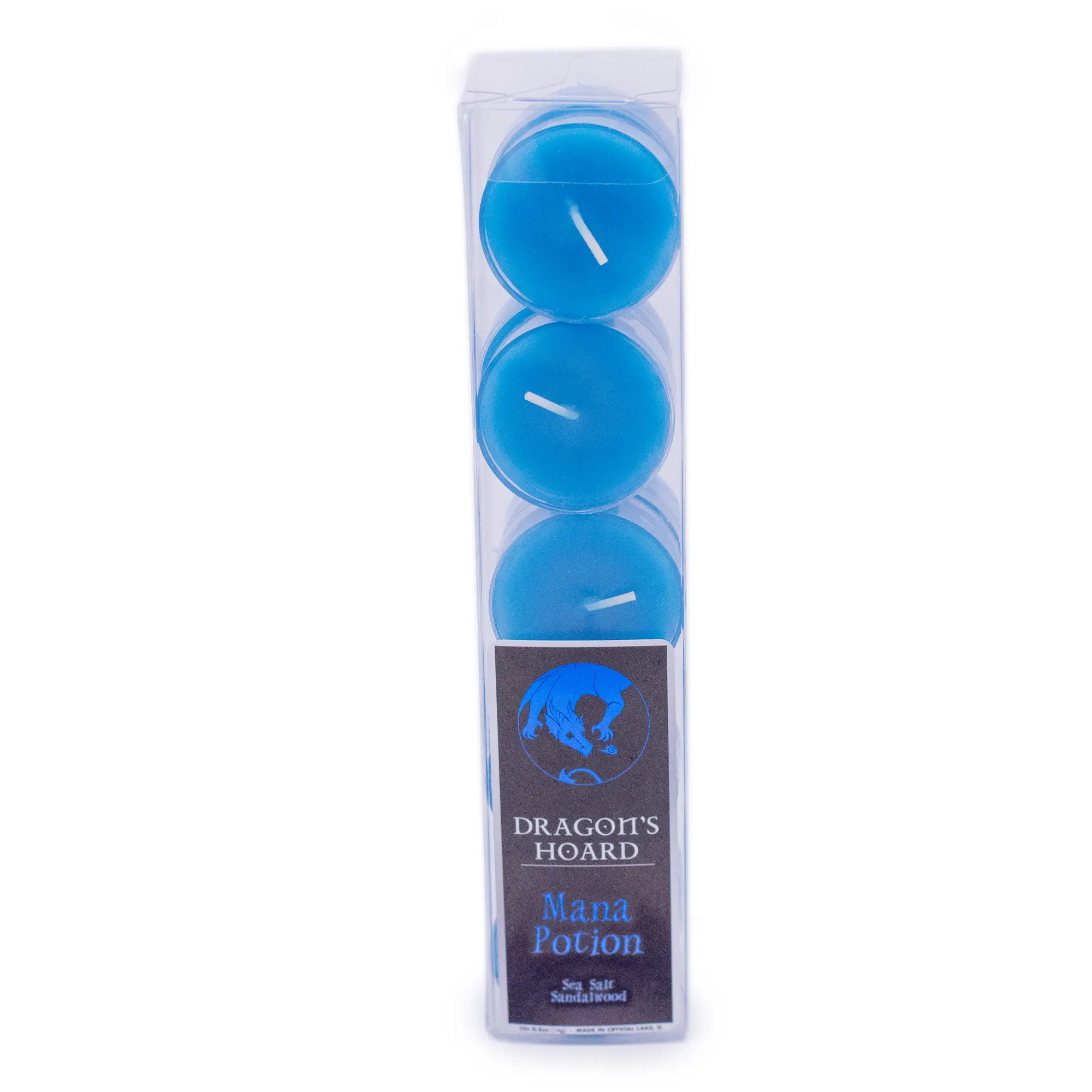 Mana Potion | Tea Lights | Pack of 10 | Sea Salt and Sandalwood Scented | Dragon's Hoard