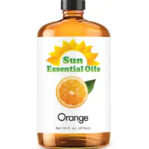 16oz Sweet Orange Essential Oil – for Diffusers, Pain Relief, Energy Boost & Natural Cleaning