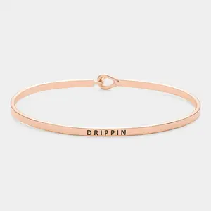 "Drippin" Thin Brass Metal Hook Bracelet