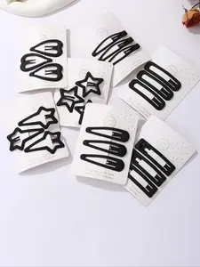 Matte Hair Clips Set, 21pcs Simple Plain Color Hair Clips, Back To School Season Side Bangs Hair Clip, Fashion Hair Accessories for Women & Girls, Minimalist Headwear Suitable for Daily Use, Flat Hair Clips