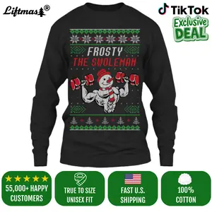 Liftmas Tree - Funny Christmas Gym Long Sleeve T-Shirt Holiday Workout Top for Lifters & Fitness Fans