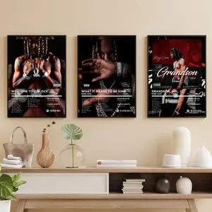 King Von Album Cover Poster Bundle, Rapper Posters, Hip Hop Poster, Album Cover Print Wall Art, Levon James, Grandson Poster