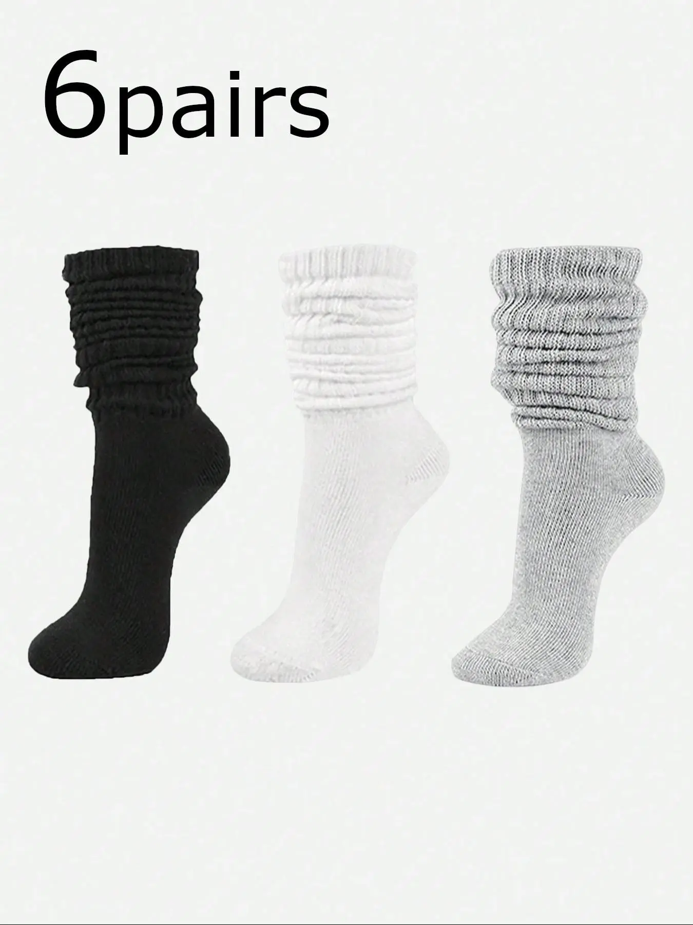 Women's Plain Crew Socks, Youth Stackable Socks, All Season Socks, Fit, Simple Basic Minimalist Versatile Everyday, Autumn Winter Fuzzy Knit Split Toe Socks