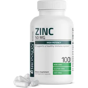 Bronson Zinc 50mg Complex Capsules 100 Ct Daily Wellness Routine