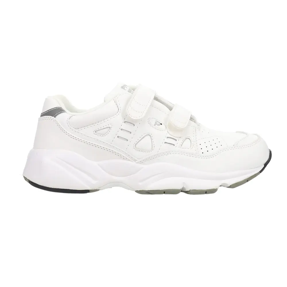 Propet Womens Stability Walker Strap Walking Walking Sneakers Shoes - White