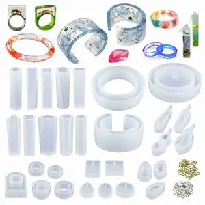 30 Count Resin Silicone Jewelry Molds kit with Bracelet Molds, Pendant Molds,Ring Molds for Epoxy Resin, Jewelry, Art, Gift Crafts - LET'S RESIN