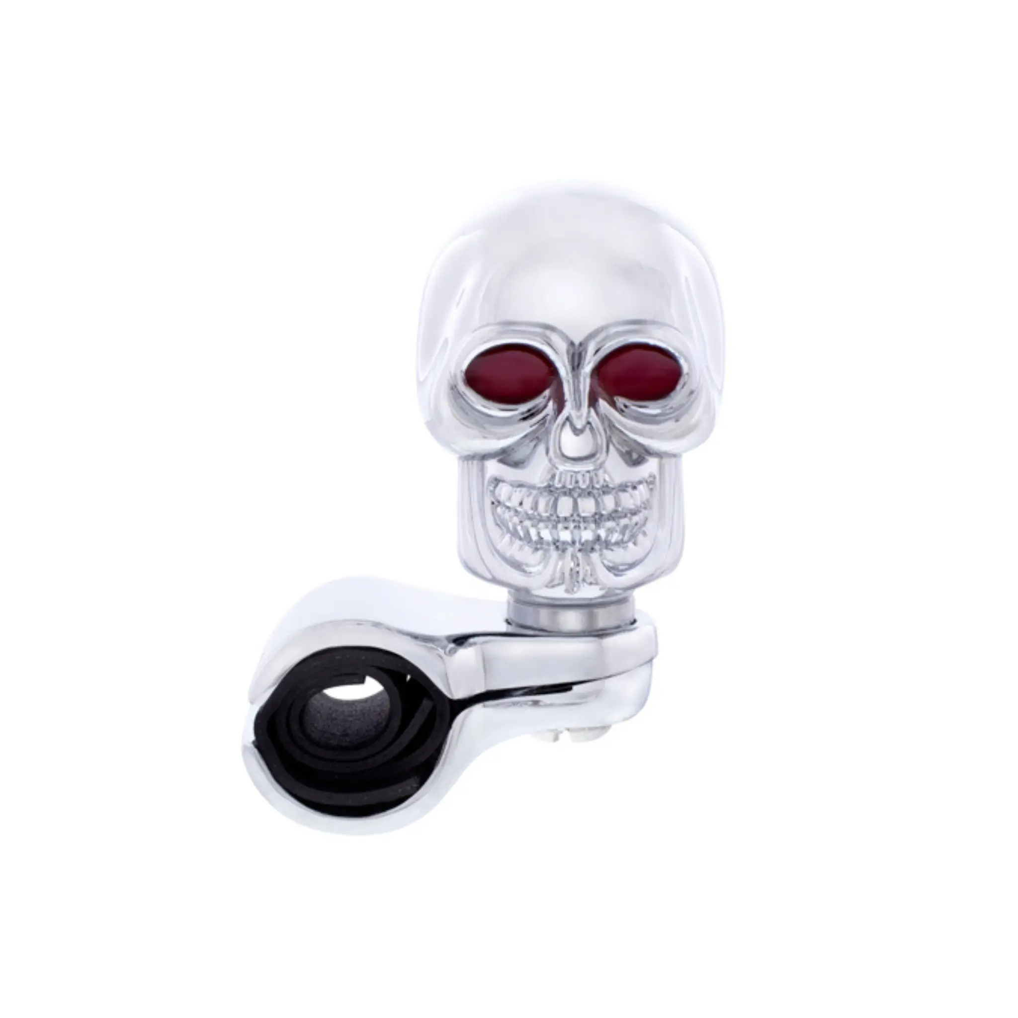 United Pacific Skull Steering Wheel Spinner, Car Interior Accessory, Car Ornament with Molded Skull Knob, Clamp-On Installation, Heavy Duty Clamp