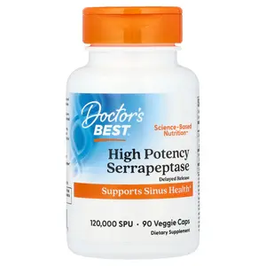 Doctor's Best High Potency Serrapeptase, 90 Veggie Caps