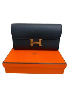Pre-owned HERMÈS leather Shoulder Bags Constance To Go Wallet Come With Strap