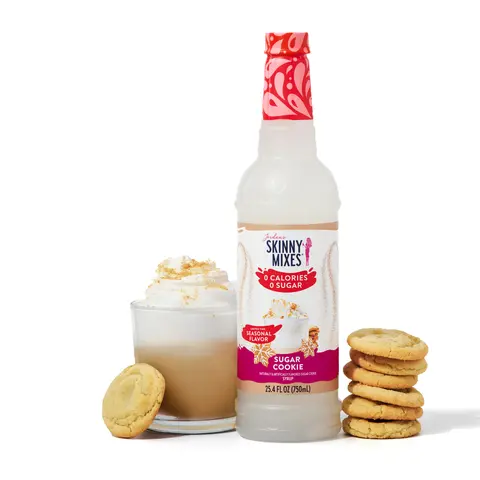 Jordan's Skinny Mixes Sugar Free Sugar Cookie Coffee Syrup, 25.4 fl oz. Great for Lattes, Cold Brew, Protein Coffees & More!