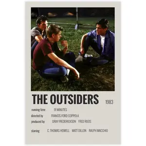 Classic Movie The Outsiders Vintage Canvas Poster Wall Art Decor Print Picture Paintings for Living Room Bedroom Decoration