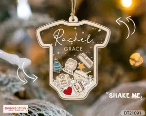 Personalized Baby's First Christmas Ornament, Baby 1st Christmas Ornament, Custom Baby Name, Custom Newborn Gift, Baby Keepsake Decor Decoration