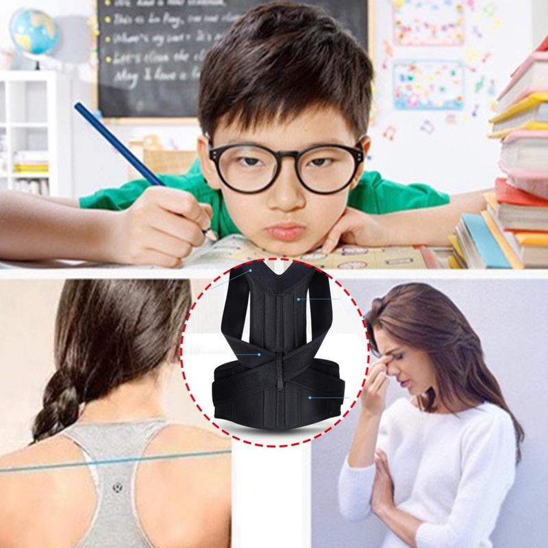 Back Brace Posture Corrector – Breathable Full Back Support, Shoulder Alignment, Spine Relief, Unisex Adjustable Support Vest