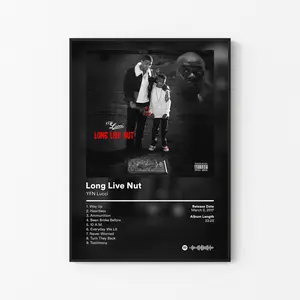 [ ALBUM POSTER UNFRAMED - SALE UP TO 45% ] YFN Lucci Album Poster Trap Rap Music Wall Art Aesthetic Room Music Setup Man Cave Gift for Him